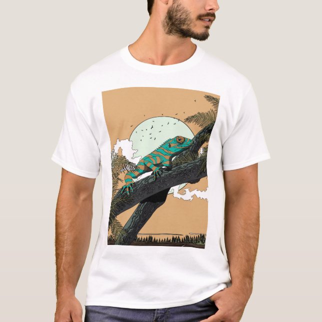 Leguan i djungeln t shirt (Framsida)