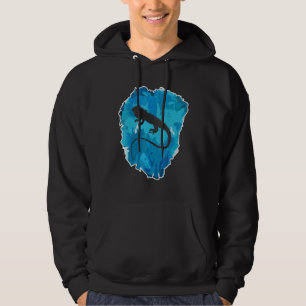 Leguan i ett isblock för evigt hoodie