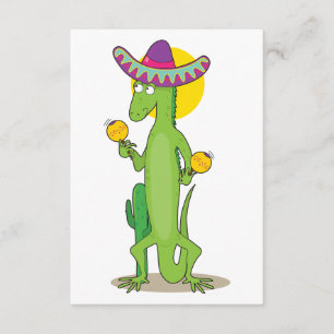 Leguan i inbjudningar för en Sombrero