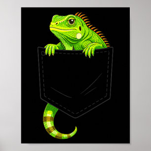 Leguan kostym reptil ödla halloween män barn poster