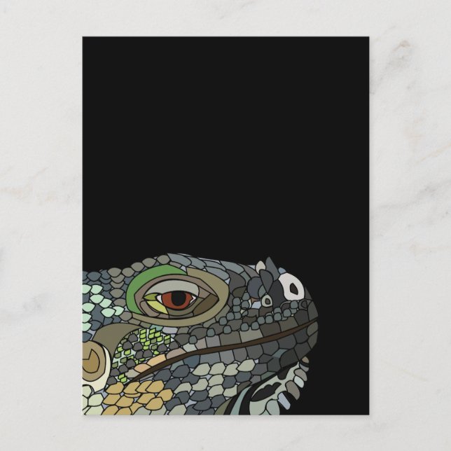 Leguan Ödla Djur Iguana Vykort (Framsida)
