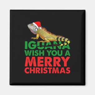 Leguan önskar dig en god jul Rolig leguan Magnet