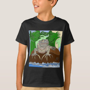 Leguan på en sten t shirt