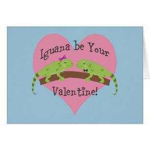 Leguanen är din valentin OBS kort
