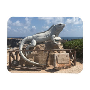 Leguanskulptur Isla Mujeres, Mexico fotomagnet Magnet