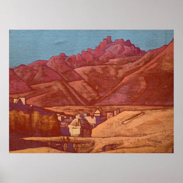 Leh, Ladakh av Nicholas Roerich Poster (Framsidan)