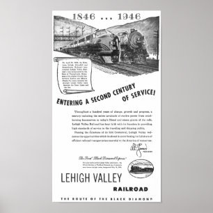 Lehigh dalJärnväg-En understöder århundrade av Poster
