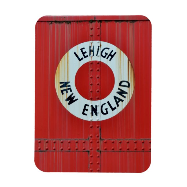 Lehigh & New England Railroad 583 Boxcar Caboose Magnet (Vertikal)