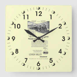 Lehigh Valley Railroad-A Second Century Service Fyrkantig Klocka