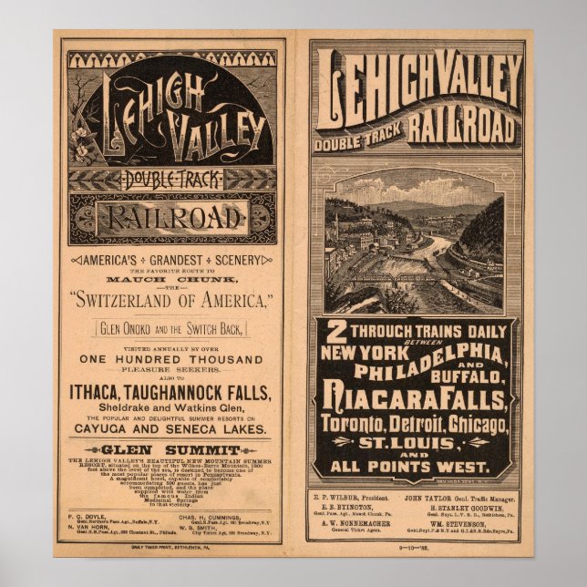 Lehigh Valley Railroad Poster (Framsidan)