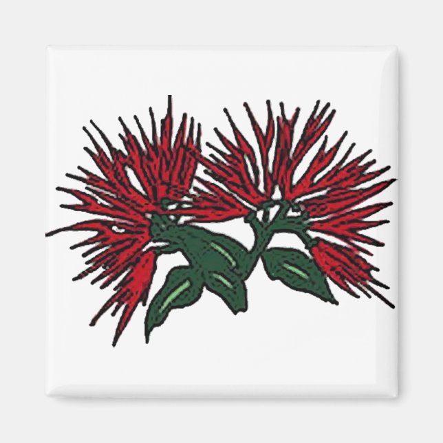 Lehua-blomma Magnet (Framsidan)