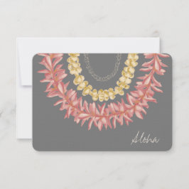 Lei Day - Dove, Anpassningsbar Aloha Card Tack Kort
