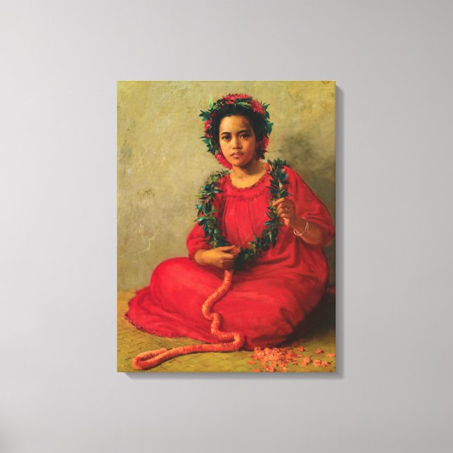 Lei Maker, 1901 av Theodore Wores Canvastryck (Framsida)