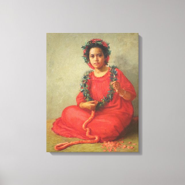 "Lei Maker" - Theodore Wores Canvastryck (Framsida)