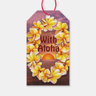 Lei med Aloha (anpassade) Presentetikett