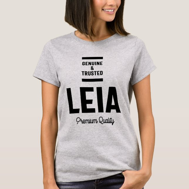Leia Personlig Namn Birthday Gift T Shirt (Framsida)