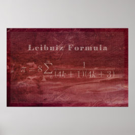 Leibniz Pi Formula - Math Poster