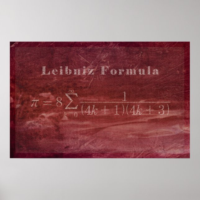 Leibniz Pi Formula - Math Poster (Framsidan)