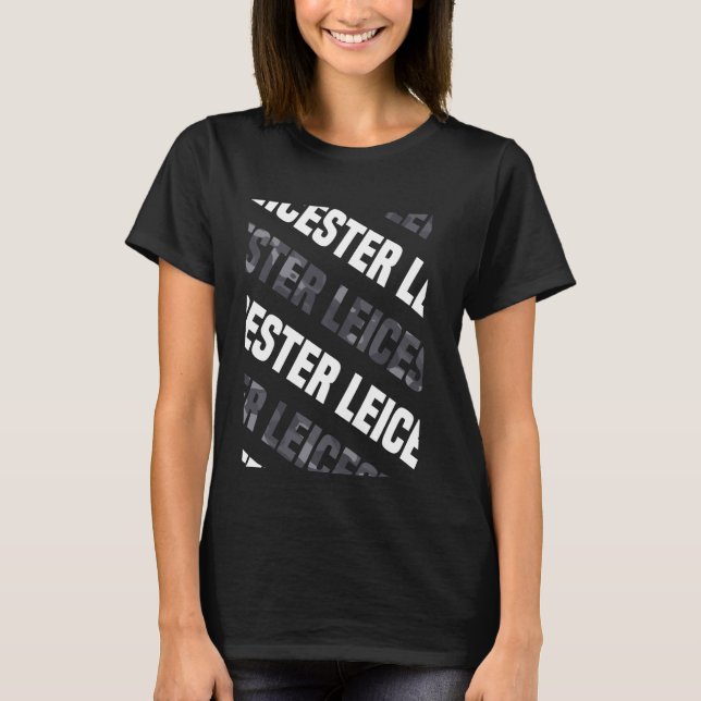 Leicester Camo Mönster Grått Camouflage T Shirt (Framsida)