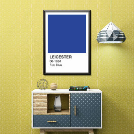 Leicester Fox Blue - White Gräns Perfect Poster