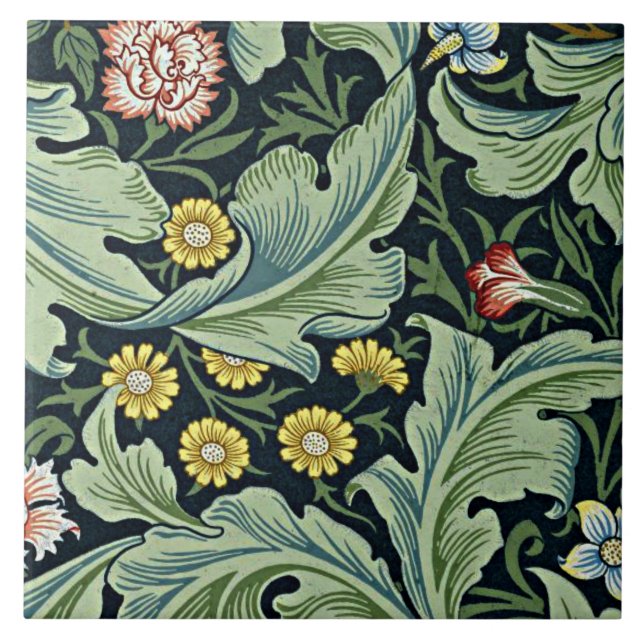Leicester, populär mönster av William Morris, Kakelplatta (Framsidan)