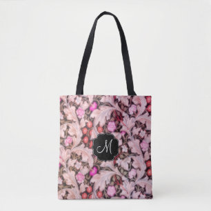 Leicester Rosa Blommönster med Monogram Tygkasse