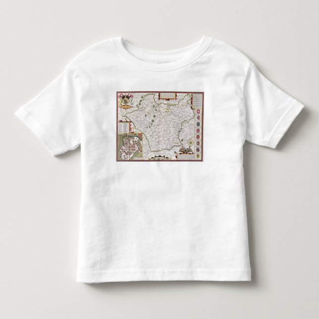 Leicester som inristas av Jodocus Hondius T Shirt (Framsida)