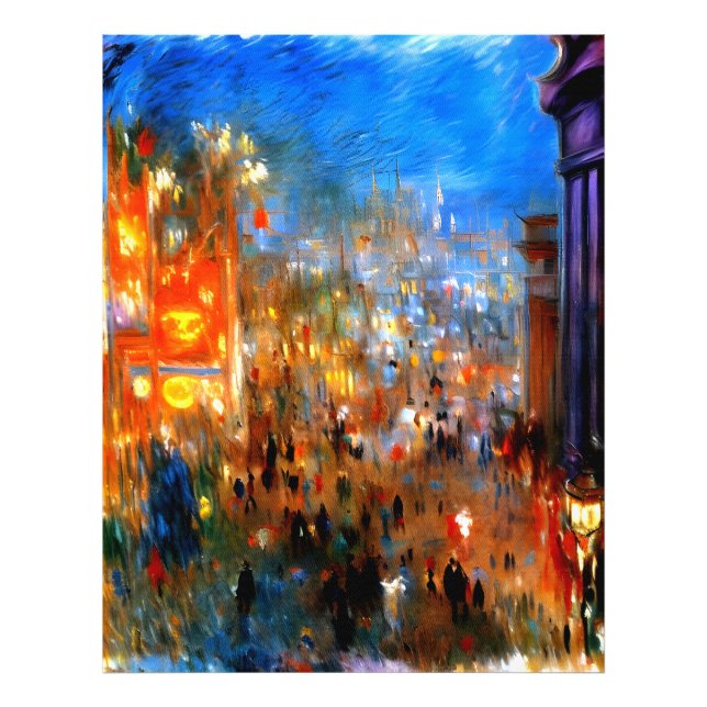 Leicester Square i Night, London Fototryck (Framsidan)