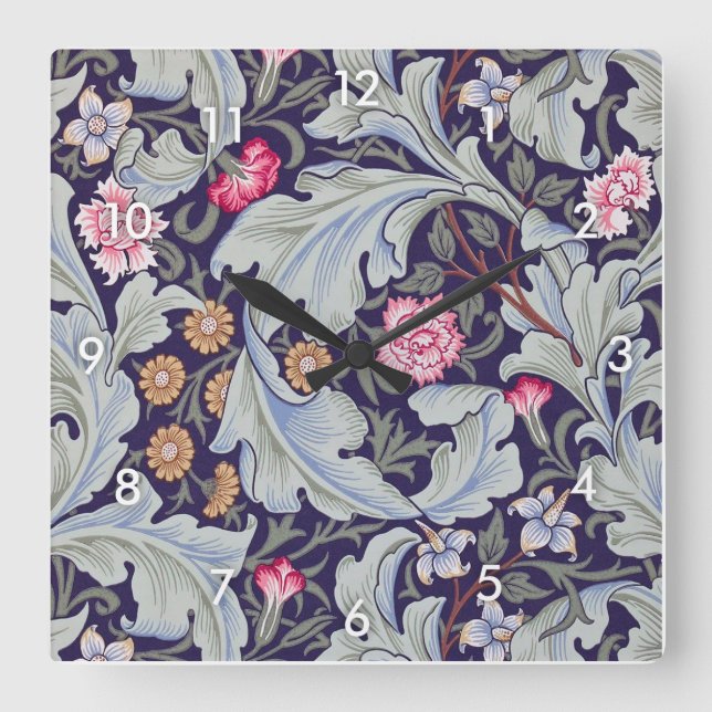 Leicester, William Morris Fyrkantig Klocka (Framsida)