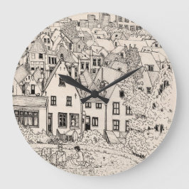 Leiden South Holland Nederländerna Pen Bläck Teckn Stor Klocka