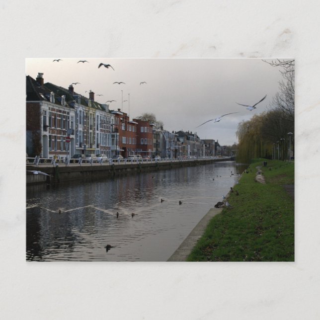 Leidse Rijn-kanalen, Utrecht Vykort (Framsida)