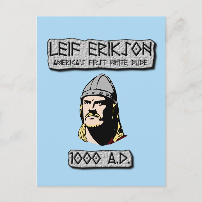 Leif Erikson: Amerikas första vita kille Vykort (Framsida)