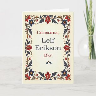 Leif Erikson-dagen skandinavisk folkkonstgräns Kort