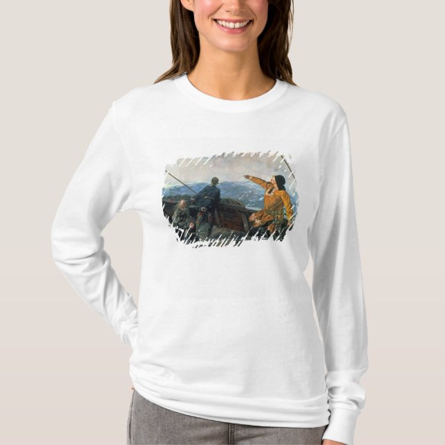 Leif Eriksson siktar landar i Amerika, 1893 Tröja (Framsida)