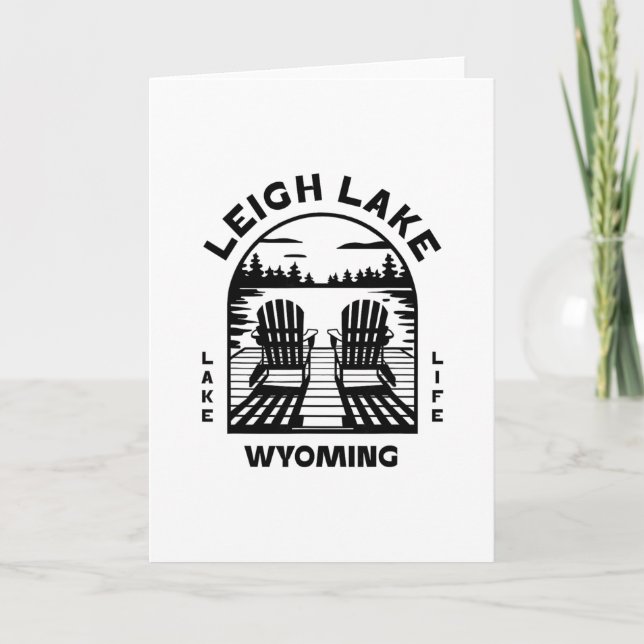 Leigh Lake Wyoming Utomhus Vintage 2  Kort (Framsida)