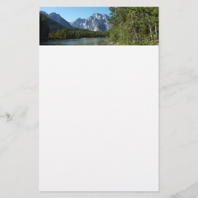 Leigh Sjö i Grand Teton nationalpark Brevpapper (Framsida)
