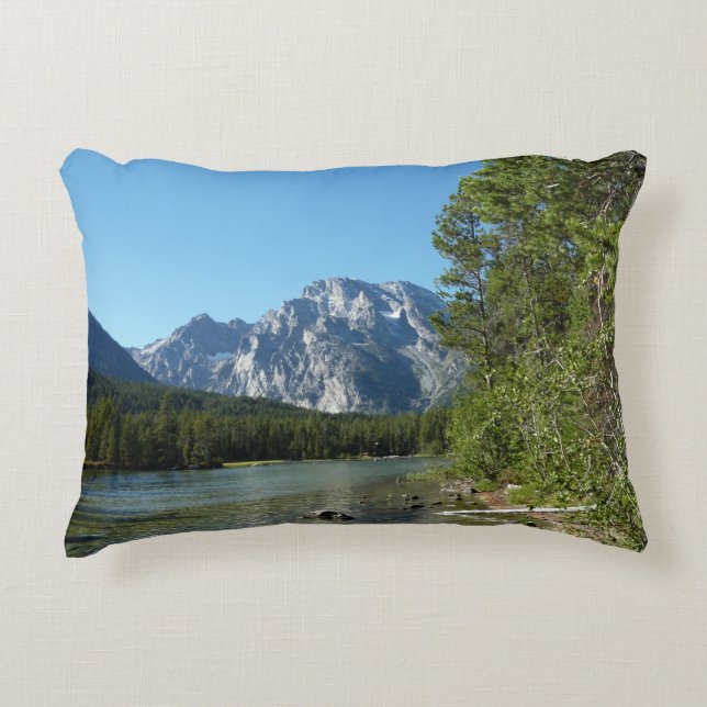 Leigh Sjö i Grand Teton nationalpark Prydnadskudde (Framsidan)