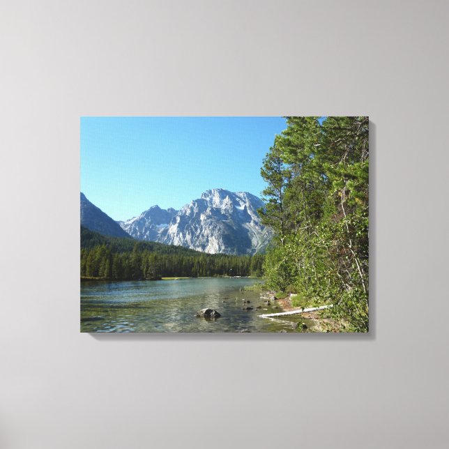 Leighsjön vid Grand Teton National Park Canvastryck (Framsida)