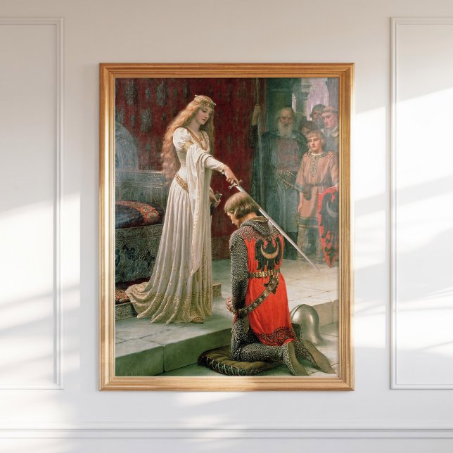 Leighton Accolade Knighting Art Pre Raphaelite Poster (Skapare uppladdad)