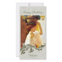 Leighton Girl basket of Frukt CC1195 Birthday Card