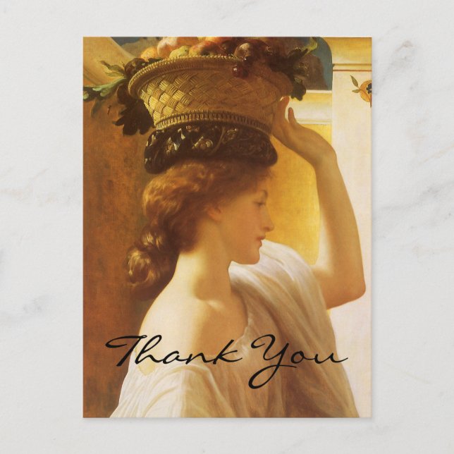 Leightons flicka med en Basket av frukt Vykort (Framsida)