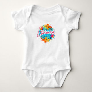 LEIIWAA Baby Onesie – Född Modig, Ögrupp T Shirt