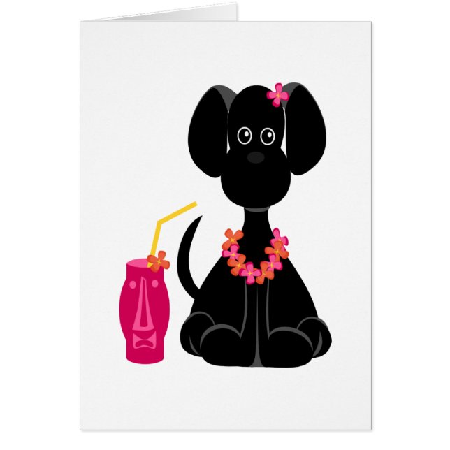 LeiLani det svart lab Hälsningskort (Framsidan)
