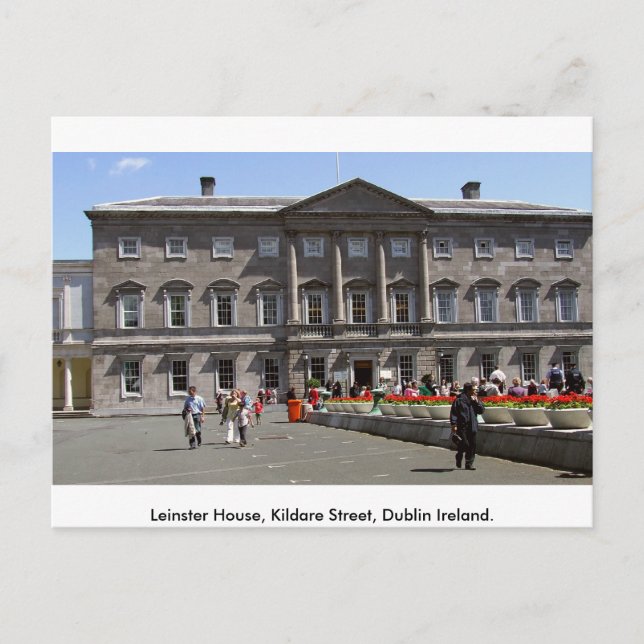 Leinster House, Kildare St. Dublin City, Irland Vykort (Framsida)