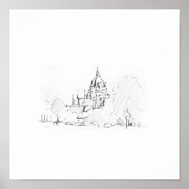 Leinwanddruck Kunstdruck Hannover Rathaus Poster (Framsidan)