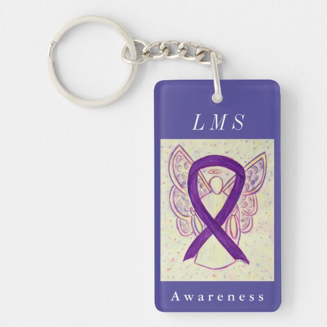 Leiomyasarcoma (LMS) Awareness Ribbon Keychain (Framsidan)
