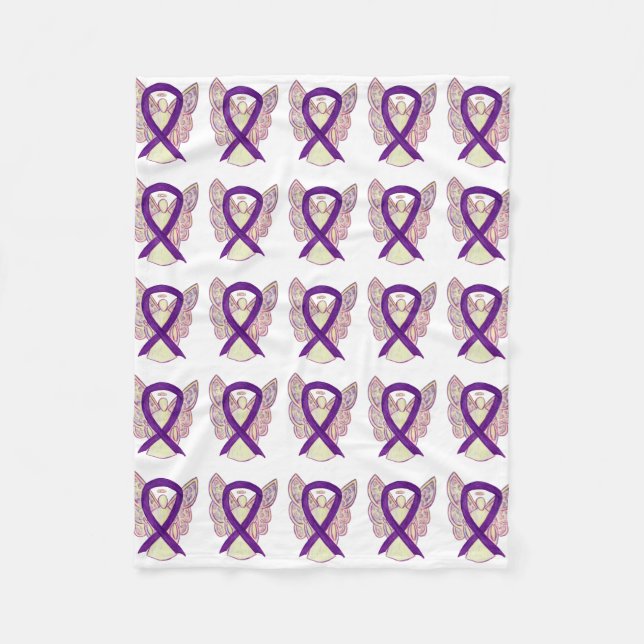 Leiomyosarcoma Cancer Awareness Ribbon Blankets Fleecefilt (Framsidan)