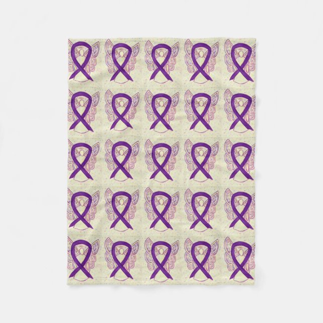 Leiomyosarcoma Cancer Awareness Ribbon Blankets Fleecefilt (Framsidan)