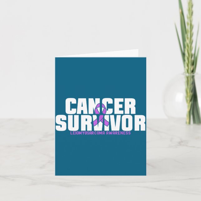 Leiomyosarcoma Cancer överlevande fighter medveten Kort (Framsida)