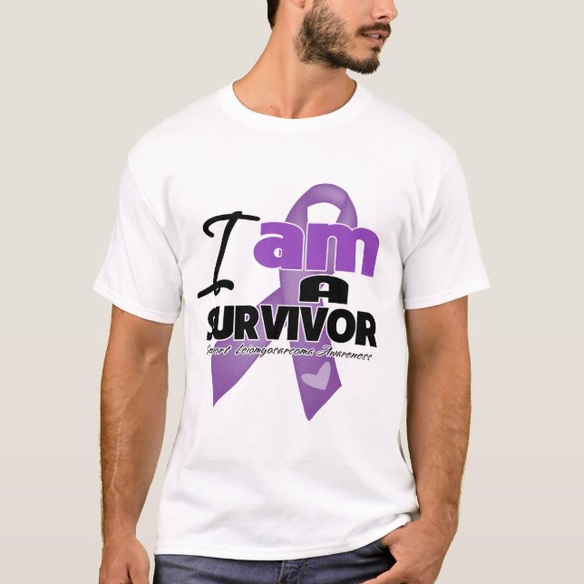 Leiomyosarcoma - I-förmiddag en överlevande T-shirt (Framsida)